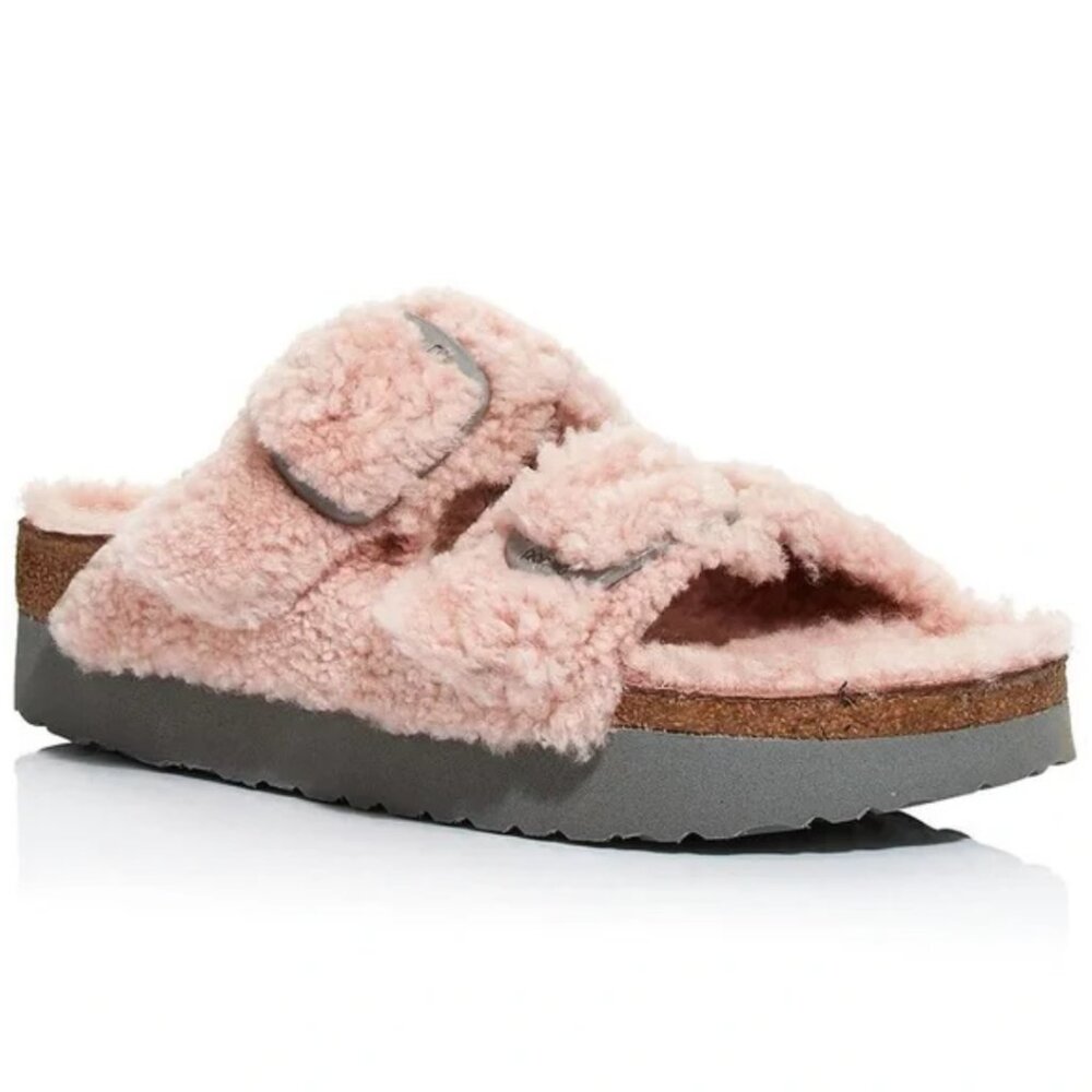 Berkenstok- Papillio- Arizona Big Buckle Shearling Shearling size 41 in pink